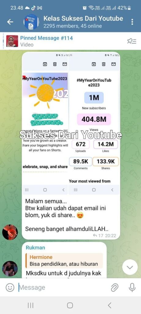 sukses dari youtube mbak vita 1 juta subscriber